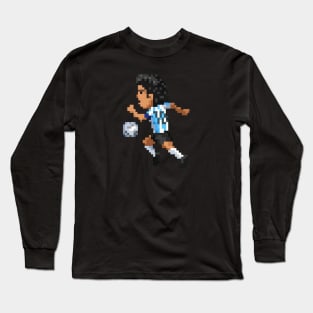 Maradona argentina 8bit Long Sleeve T-Shirt